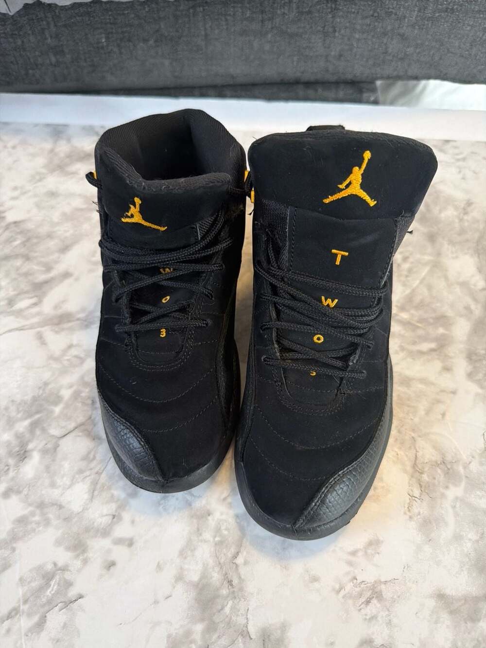 Nike Air Jordan 12 Retro PS Black Taxi Size 1.5Y 151186-071